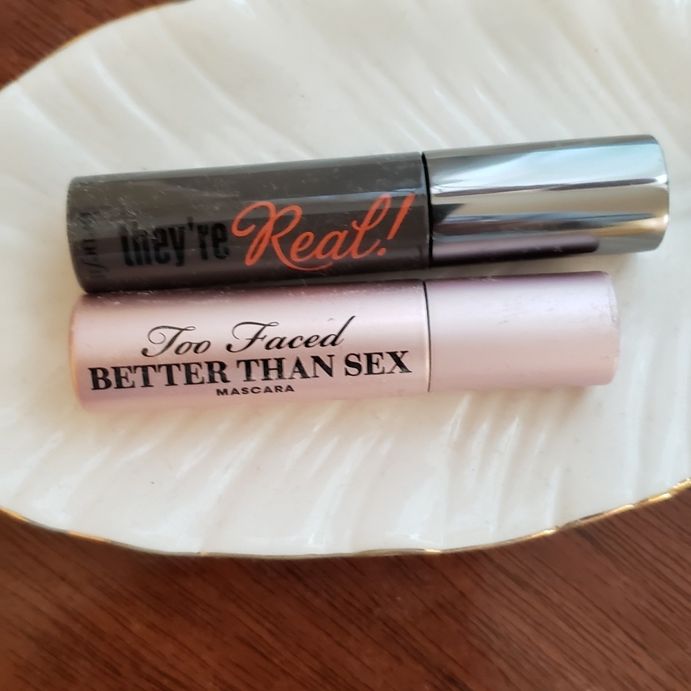 Benefit and Too Faced black mascaras 2